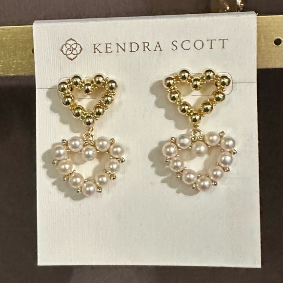 Kendra Scott Jewelry - Kendra Scott Ashton Gold Heart Drop Earrings